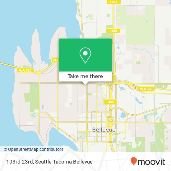 Mapa de 103rd 23rd, Bellevue, WA 98004