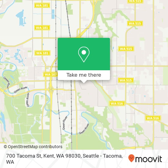 Mapa de 700 Tacoma St, Kent, WA 98030