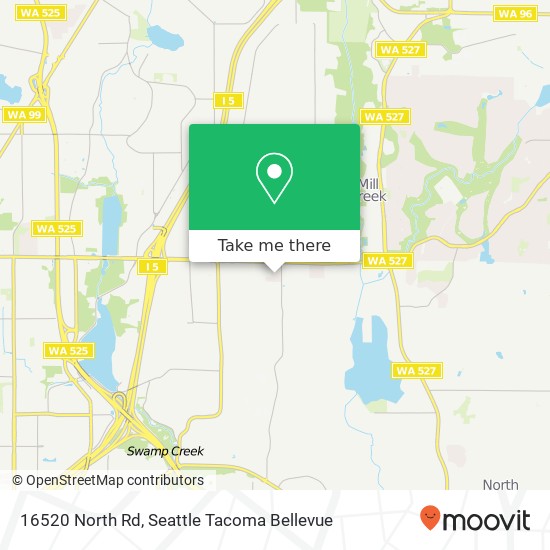 Mapa de 16520 North Rd, Bothell, WA 98012