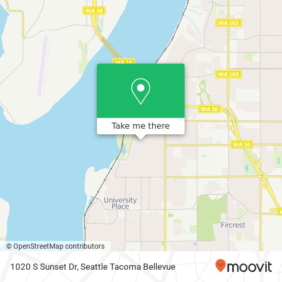 1020 S Sunset Dr, Tacoma, WA 98465 map