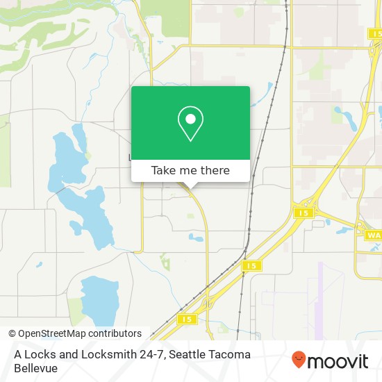 A Locks and Locksmith 24-7, 10011 Bridgeport Way SW map