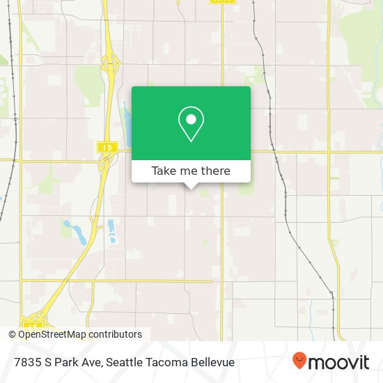Mapa de 7835 S Park Ave, Tacoma, WA 98408