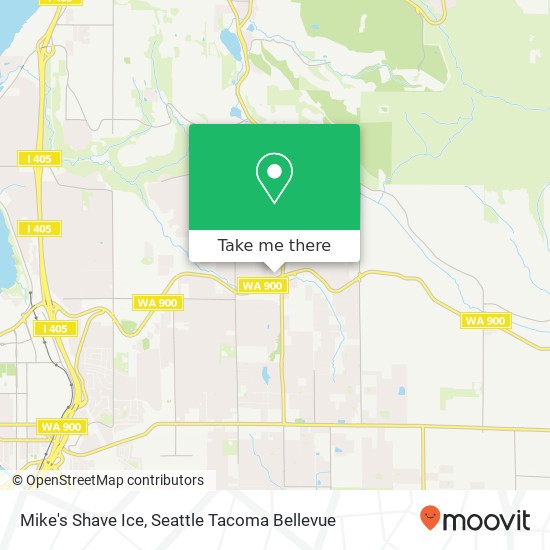 Mapa de Mike's Shave Ice, NE Sunset Blvd