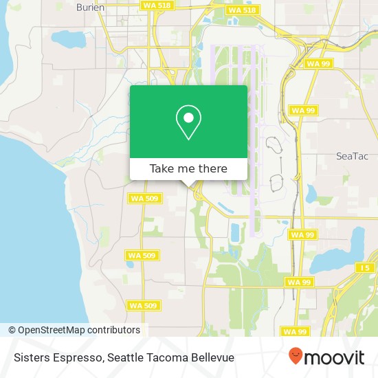 Mapa de Sisters Espresso, 18205 Des Moines Memorial Dr S