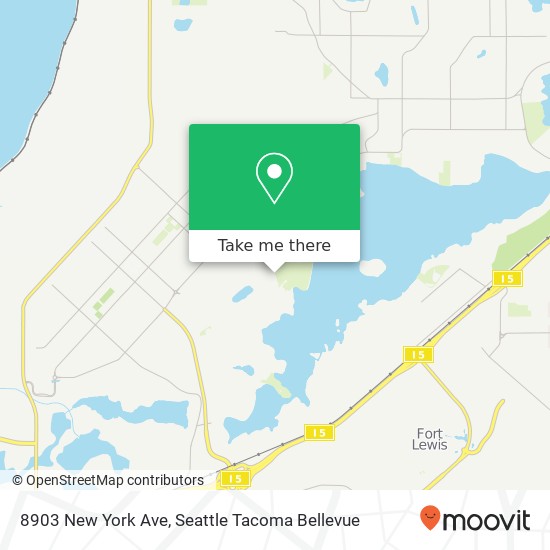 Mapa de 8903 New York Ave, Tacoma, WA 98433