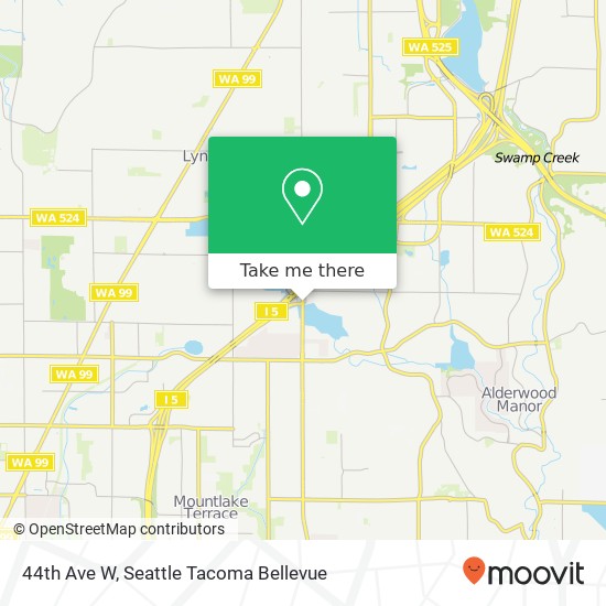 Mapa de 44th Ave W, Lynnwood, WA 98036