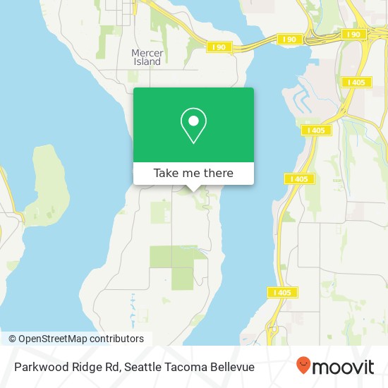 Mapa de Parkwood Ridge Rd, Mercer Island, WA 98040