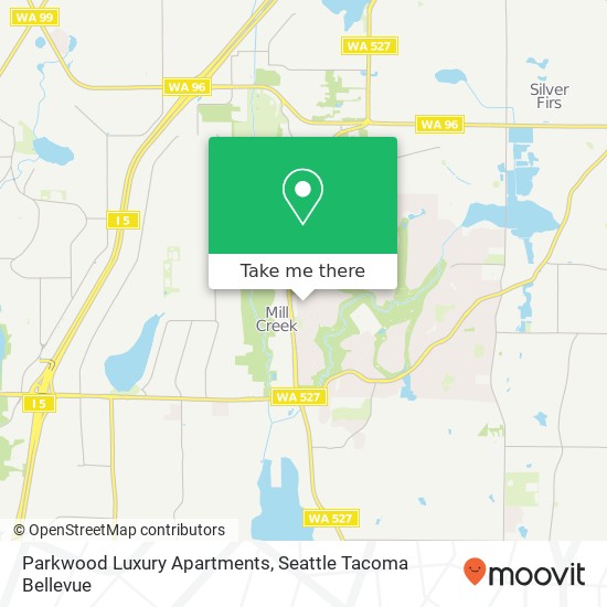 Mapa de Parkwood Luxury Apartments, Mill Creek, WA 98012