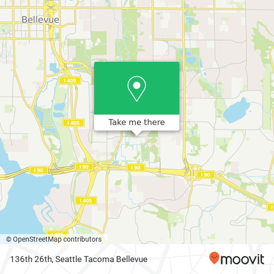 Mapa de 136th 26th, Bellevue, WA 98005