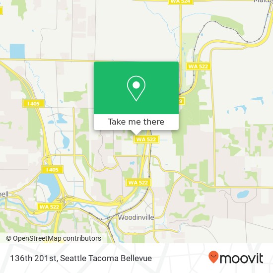 Mapa de 136th 201st, Woodinville, WA 98072