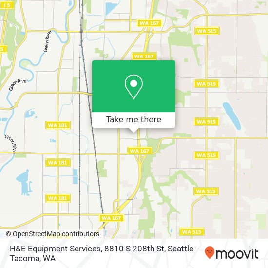 Mapa de H&E Equipment Services, 8810 S 208th St
