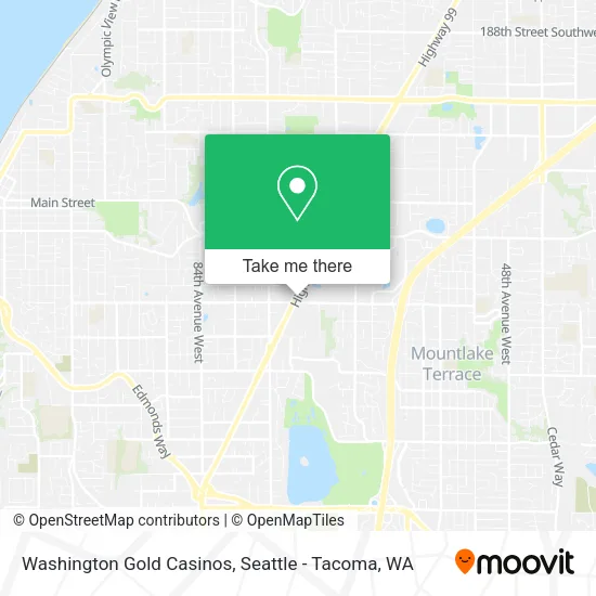 Mapa de Washington Gold Casinos