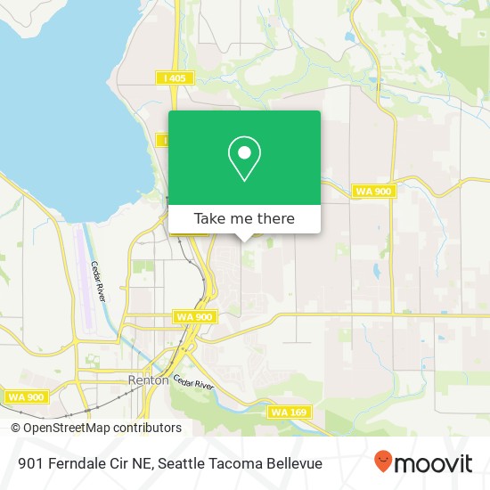 Mapa de 901 Ferndale Cir NE, Renton, WA 98056