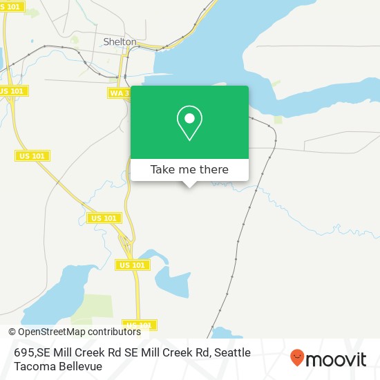 Mapa de 695,SE Mill Creek Rd SE Mill Creek Rd, Shelton, WA 98584