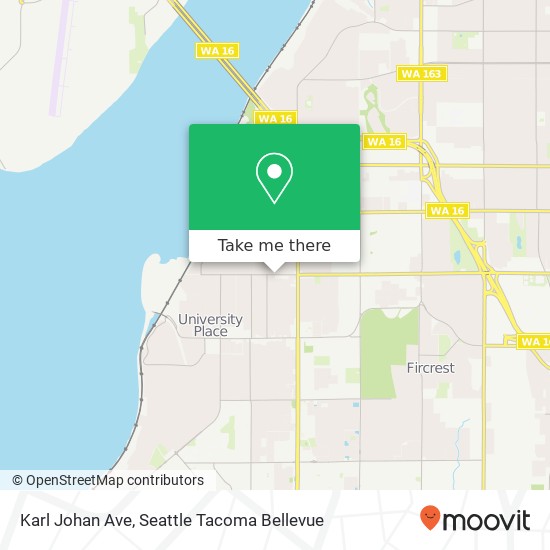 Mapa de Karl Johan Ave, Tacoma, WA 98466
