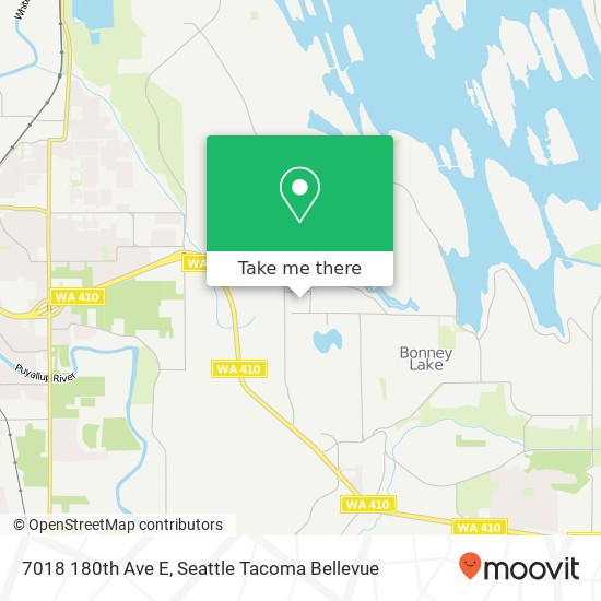 Mapa de 7018 180th Ave E, Bonney Lake, WA 98391