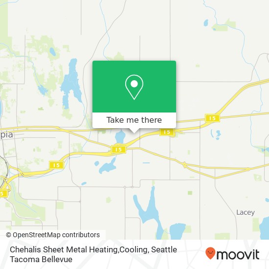 Mapa de Chehalis Sheet Metal Heating,Cooling, 3505 Stoll Rd SE