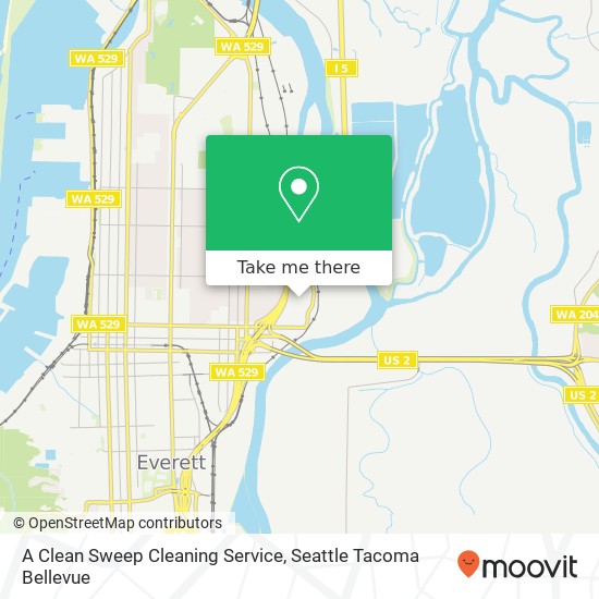 Mapa de A Clean Sweep Cleaning Service, 2424 Cleveland Ave