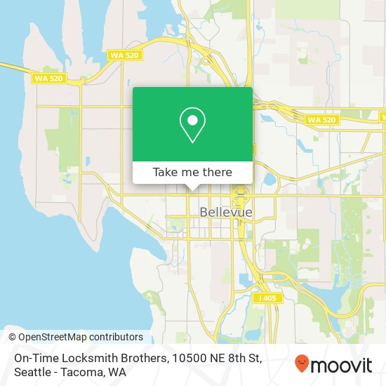 Mapa de On-Time Locksmith Brothers, 10500 NE 8th St