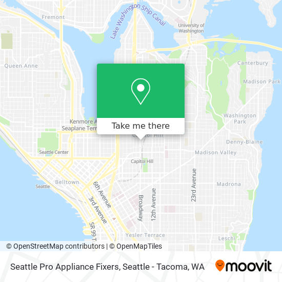 Seattle Pro Appliance Fixers map