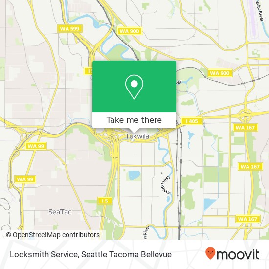 Mapa de Locksmith Service, 6100 Southcenter Blvd