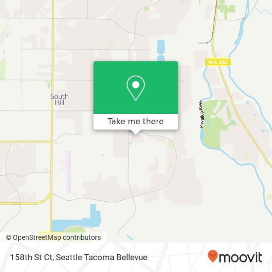 Mapa de 158th St Ct, Puyallup, WA 98374