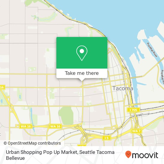 Mapa de Urban Shopping Pop Up Market