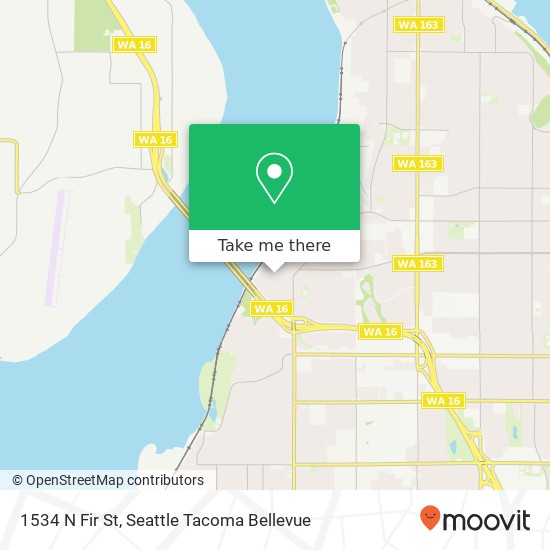 Mapa de 1534 N Fir St, Tacoma, WA 98406