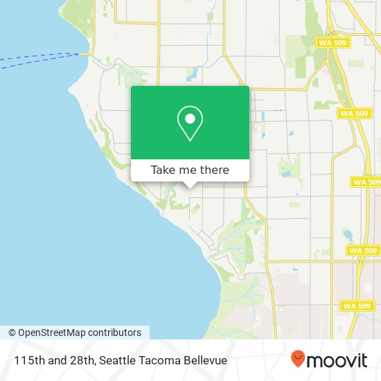 115th and 28th, Seattle, WA 98146 map