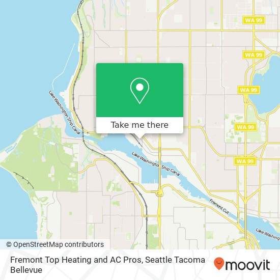 Fremont Top Heating and AC Pros, 5215 Ballard Ave NW map