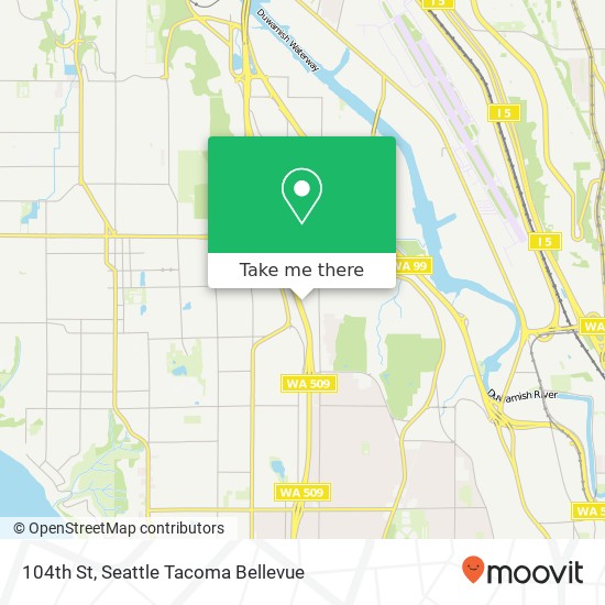 Mapa de 104th St, Seattle, WA 98168