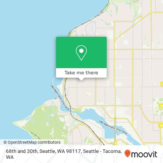 68th and 30th, Seattle, WA 98117 map
