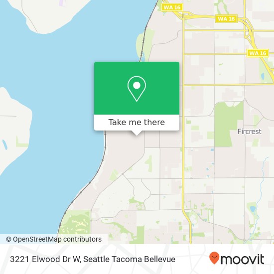 3221 Elwood Dr W, University Place, WA 98466 map