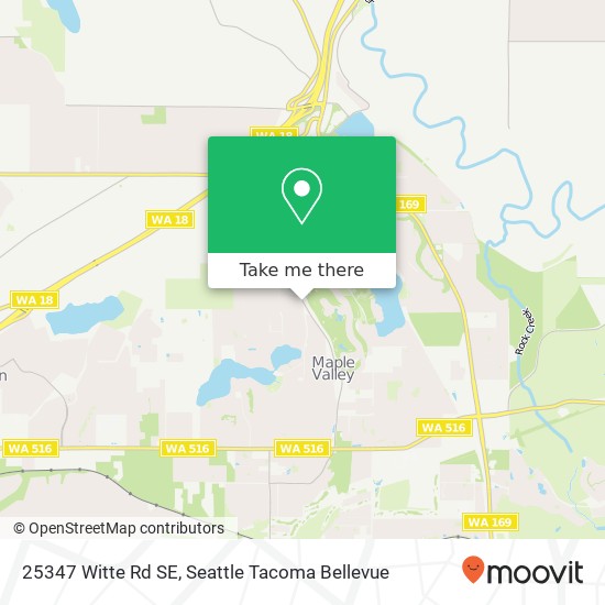 Mapa de 25347 Witte Rd SE, Maple Valley, WA 98038