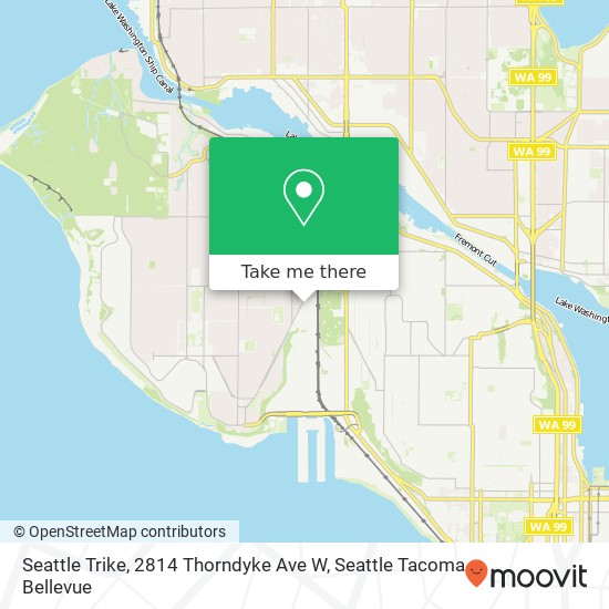 Seattle Trike, 2814 Thorndyke Ave W map