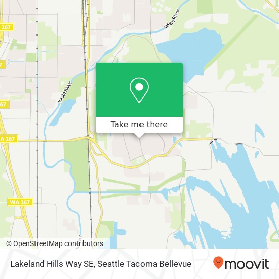 Mapa de Lakeland Hills Way SE, Auburn, WA 98092