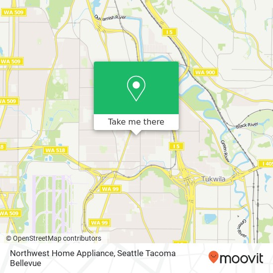 Northwest Home Appliance, 14460 41st Ave S map