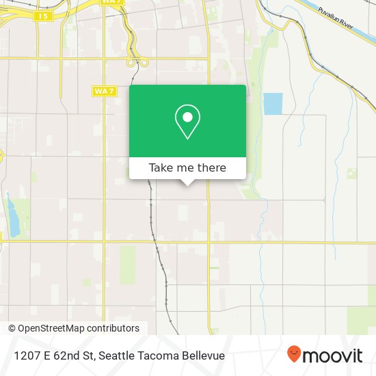 Mapa de 1207 E 62nd St, Tacoma, WA 98404