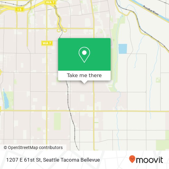 Mapa de 1207 E 61st St, Tacoma, WA 98404