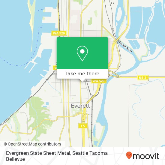 Evergreen State Sheet Metal, 2120 Pacific Ave map