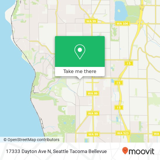 Mapa de 17333 Dayton Ave N, Shoreline, WA 98133