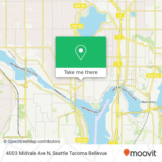 Mapa de 4003 Midvale Ave N, Seattle, WA 98103