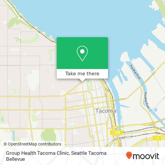 Mapa de Group Health Tacoma Clinic, 209 Martin Luther King Jr Way