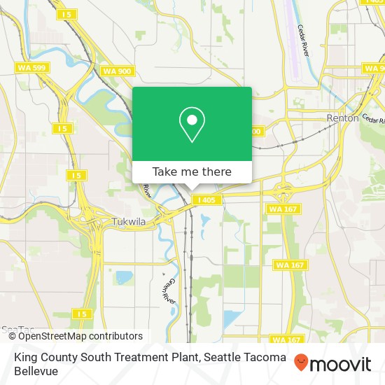 King County South Treatment Plant, 1200 Monster Rd SW map