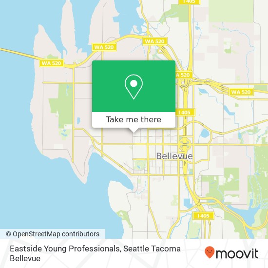 Mapa de Eastside Young Professionals, 100th Ave NE
