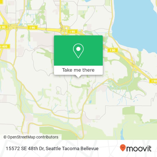 Mapa de 15572 SE 48th Dr, Bellevue, WA 98006