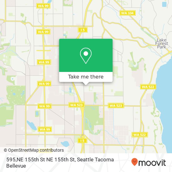 Mapa de 595,NE 155th St NE 155th St, Shoreline, WA 98155