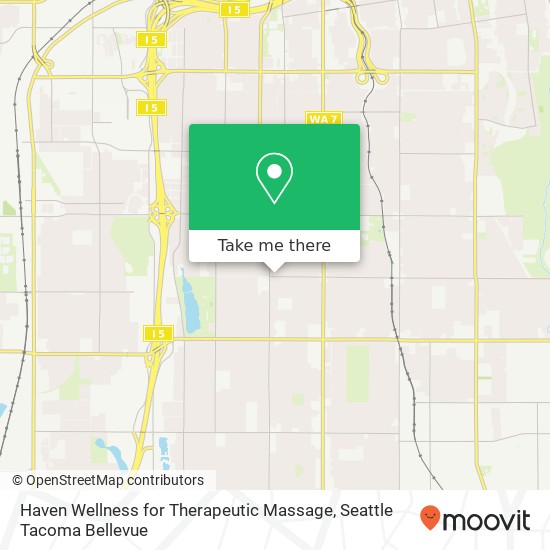 Mapa de Haven Wellness for Therapeutic Massage, S Park Ave