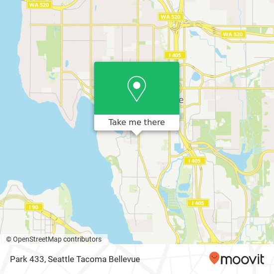 Mapa de Park 433, 433 Bellevue Way SE