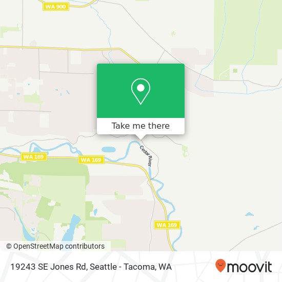 Mapa de 19243 SE Jones Rd, Renton, WA 98058